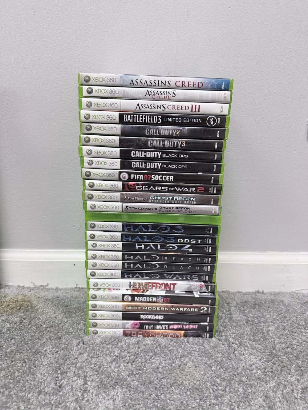 (24) Microsoft Xbox 360 Game Lot With Cases